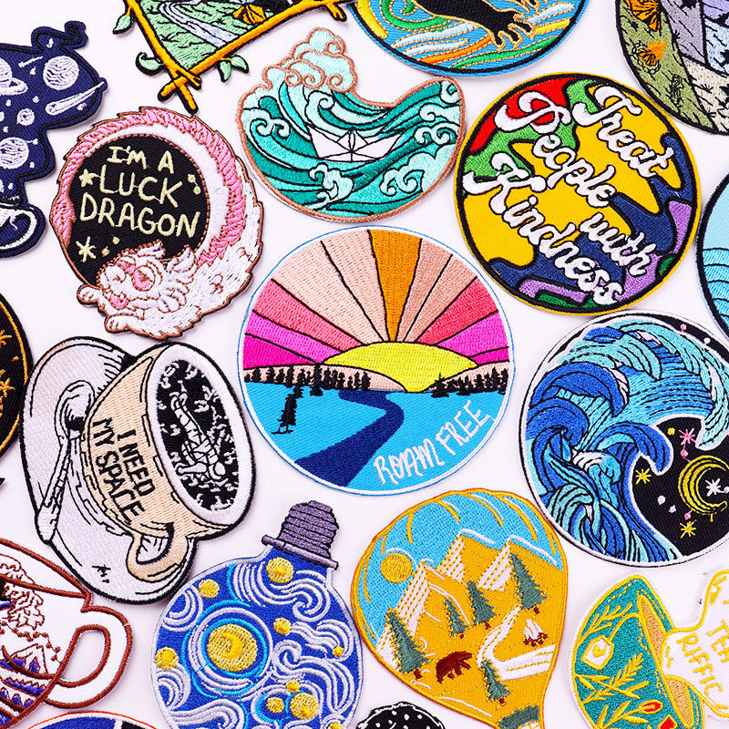 Iron On Patches DIY Outdoor Travel Embroidered Patches