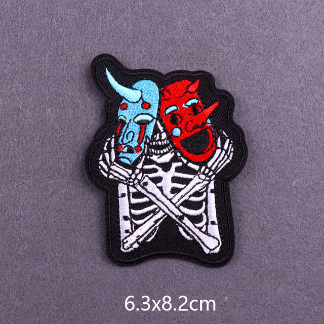 Black Humor Fairy Tale Embroidered Patches For Clothing Ther